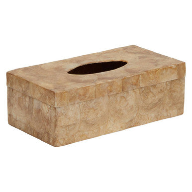 Beige Seashell Tissue Box | Palu