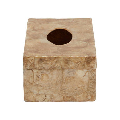 Beige Seashell Tissue Box | Palu