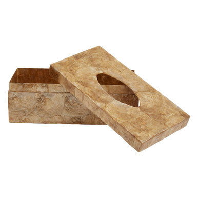 Beige Seashell Tissue Box | Palu