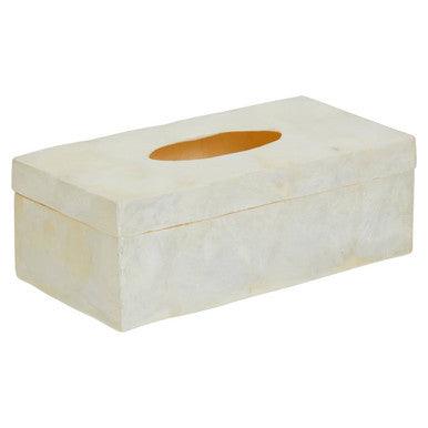White Sea Shell Tissue Box | Palu