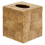 Beige Seashell Square Tissue Box | Palu