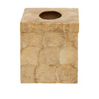 Beige Seashell Square Tissue Box | Palu