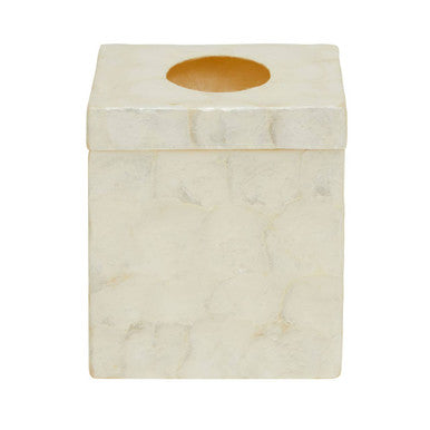 White Shell Square Tissue Box | Palu