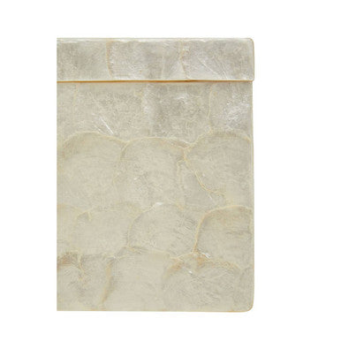 White Shell Square Tissue Box | Palu