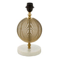 Round Marble Gold Finish Table Lamp Base | Melora
