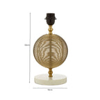 Round Marble Gold Finish Table Lamp Base | Melora
