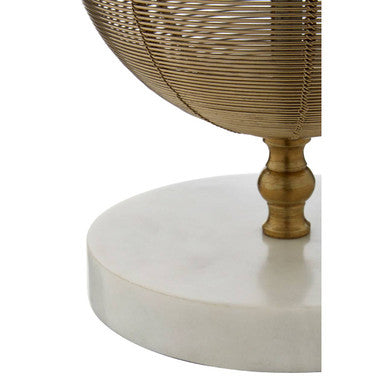 Round Marble Gold Finish Table Lamp Base | Melora
