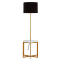 White Marble and Gold Floor Lamp | Sika