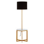 White Marble and Gold Floor Lamp | Sika