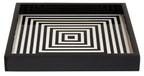 Black and White Finish Square Tray | Donato