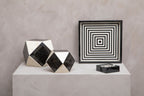 Black and White Finish Square Tray | Donato