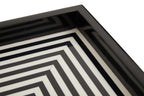Black and White Finish Square Tray | Donato