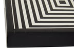 Black and White Finish Square Tray | Donato