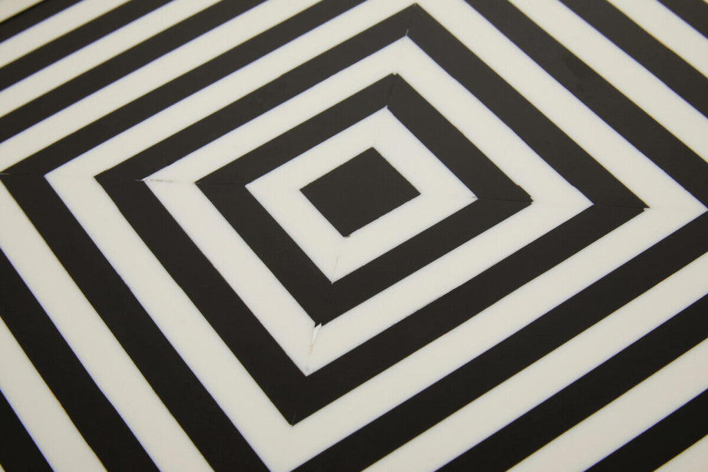 Black and White Finish Square Tray | Donato