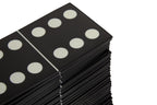 Grey Bone Domino Set with Black Dominoes | Churchill Games