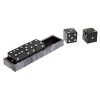 Grey Bone Dice Set with Black Dice | Churchill Games