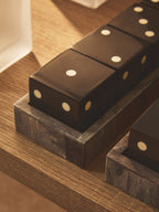 Grey Bone Dice Set with Black Dice | Churchill Games