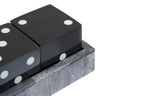 Grey Bone Dice Set with Black Dice | Churchill Games