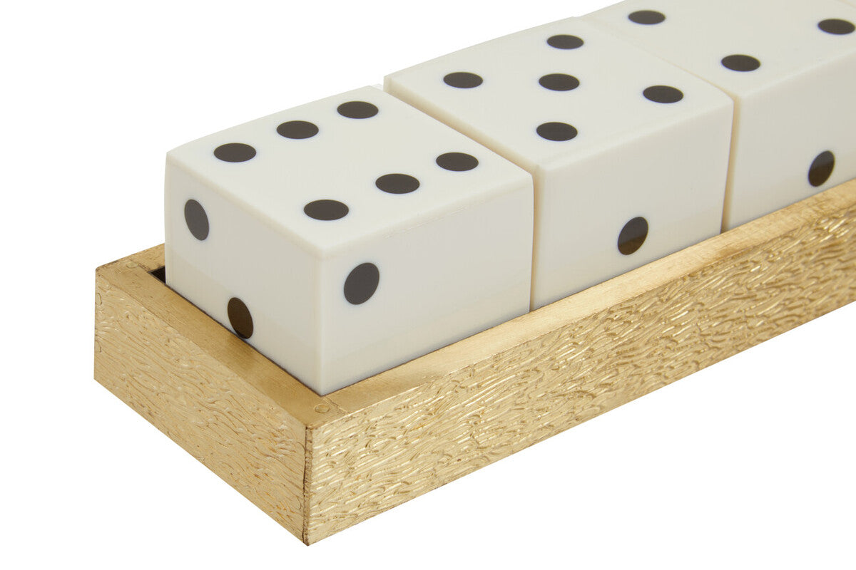 Gold Dice Set with 5 White Dice | Churchill Games