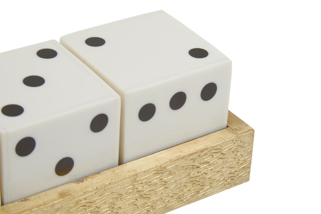 Gold Dice Set with 5 White Dice | Churchill Games