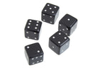 Black and Gold Dice Box with 5 Black Dice | Churchill Games