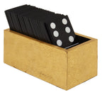 Gold Domino Set with Black Dominoes | Churchill Games