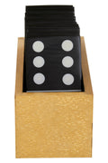 Gold Domino Set with Black Dominoes | Churchill Games