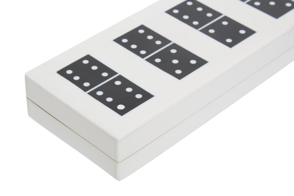 White and Black Finish Domino Box | Churchill Games