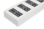 White and Black Finish Domino Box | Churchill Games