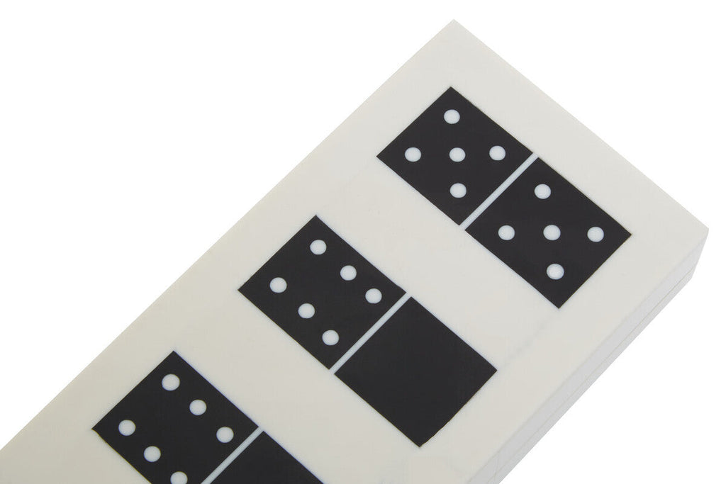 White and Black Finish Domino Box | Churchill Games