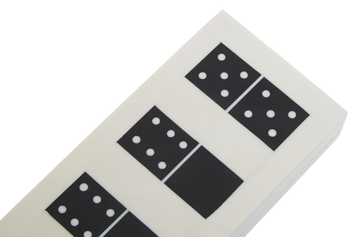 White and Black Finish Domino Box | Churchill Games