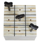 Cream and Black Bone Noughts & Crosses | Churchill Games