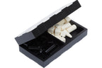 Small Black and White Foldable Chess Set | Churchill Games
