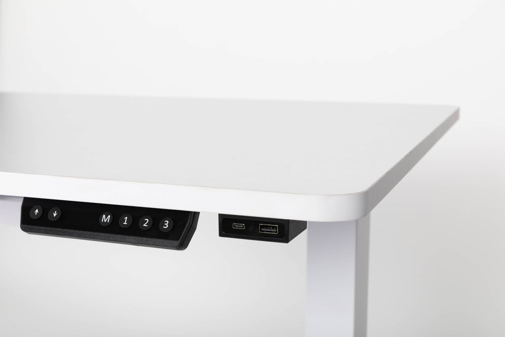 Classic Electric Height Adjustable Desk White (Wood Top) – Purus Life