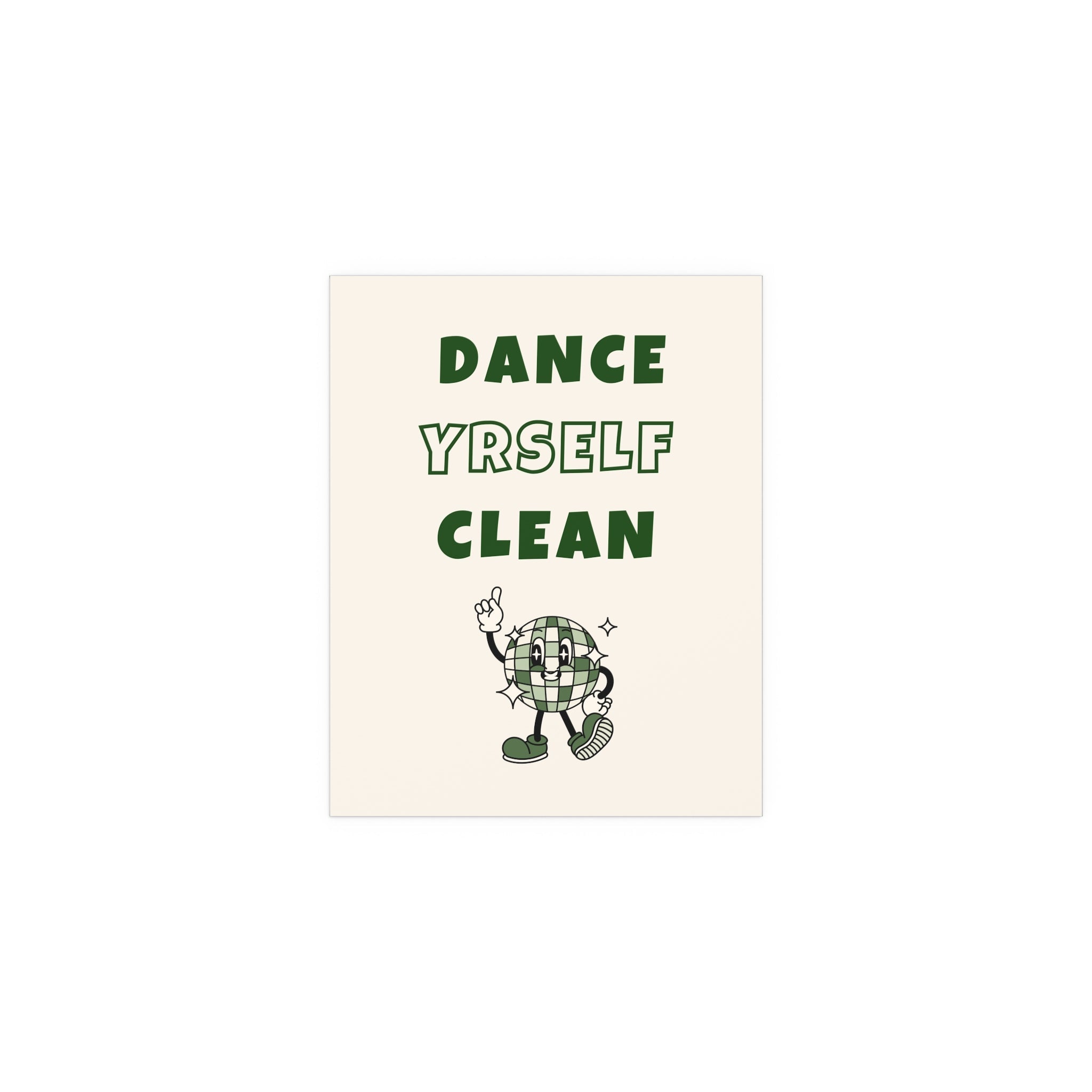 LCD Soundsystem - Dance Yrself Clean (Off-white + Green)