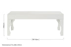 White High Gloss Wooden Coffee Table with Stately Shaped Legs | Luis