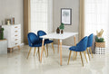 Lucia Halo Dining Set, a Table and Chairs Set of 4, White/Grey