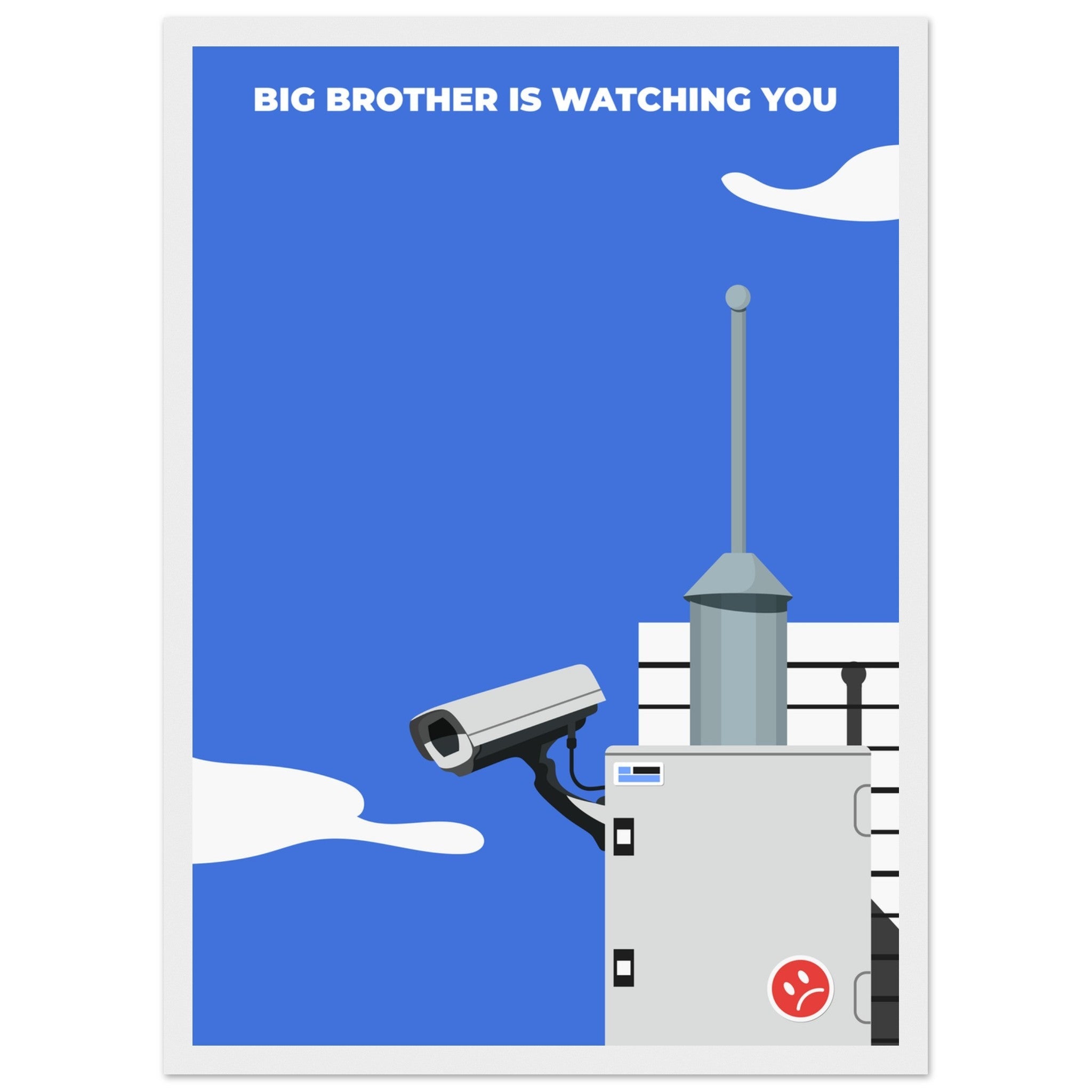 'Big Brother Is Watching You' - Premium Matte Paper Wooden Framed Poster