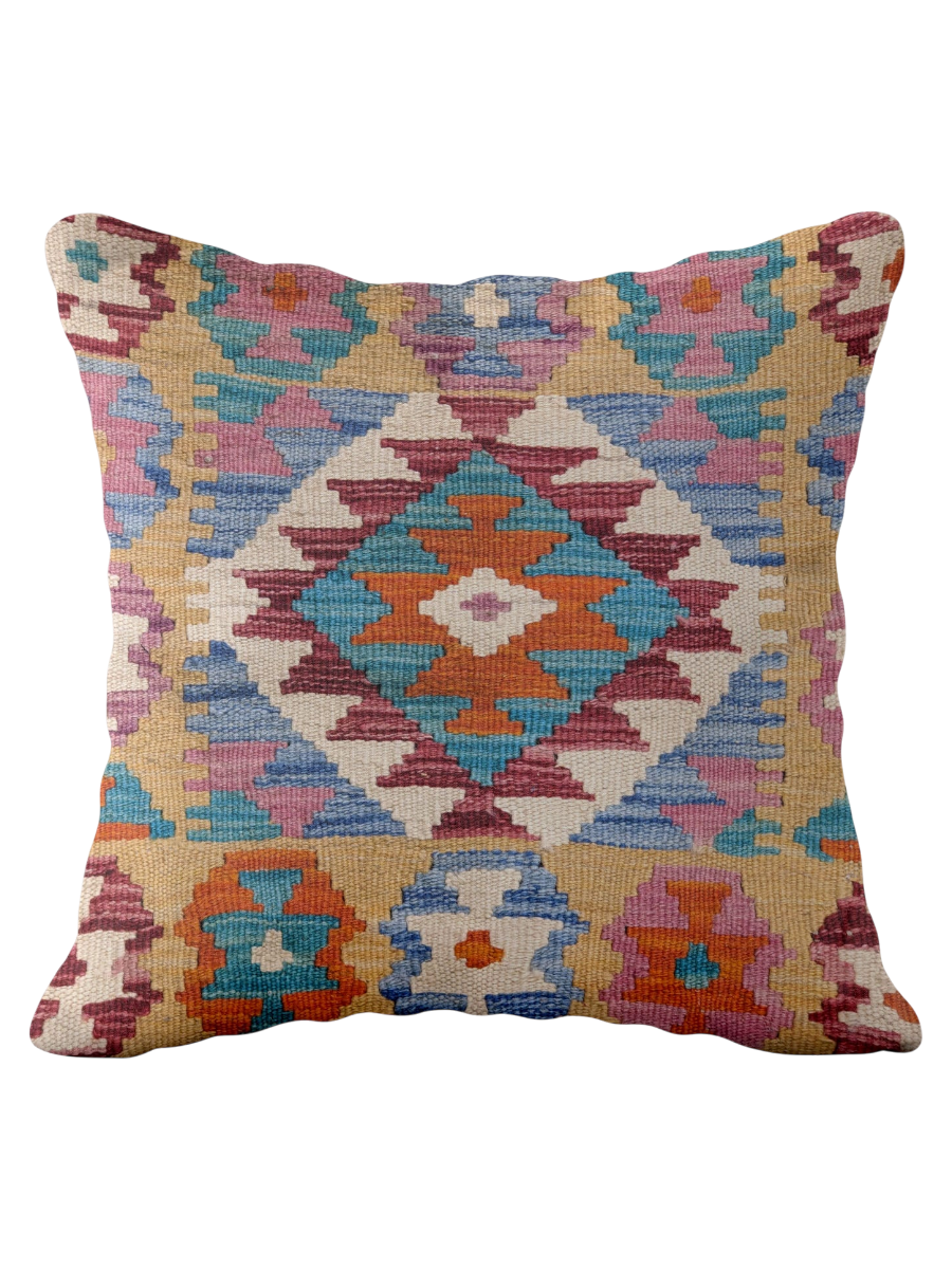 Afghan Kilim Cushion Cover - 45 x 45 cm