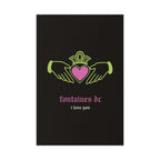 Fontaines DC - I Love You - Irish Claddagh (Black + Green + Pink)