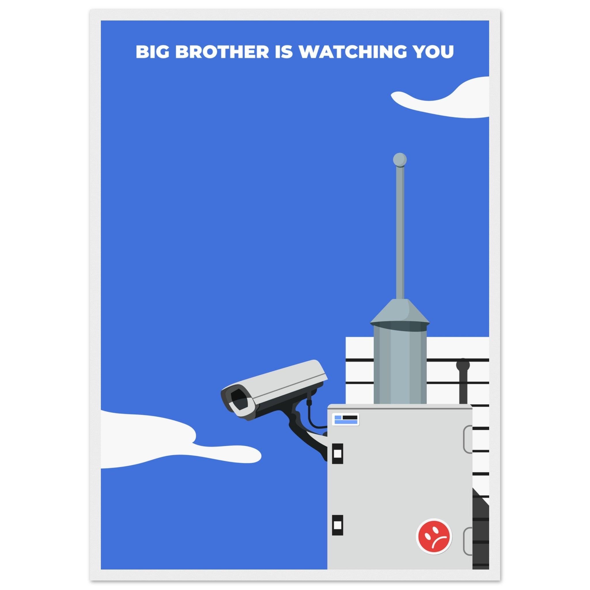 'Big Brother Is Watching You' - Premium Matte Paper Wooden Framed Poster