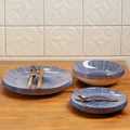 12 Piece Blue and White Dinner Set | Maya