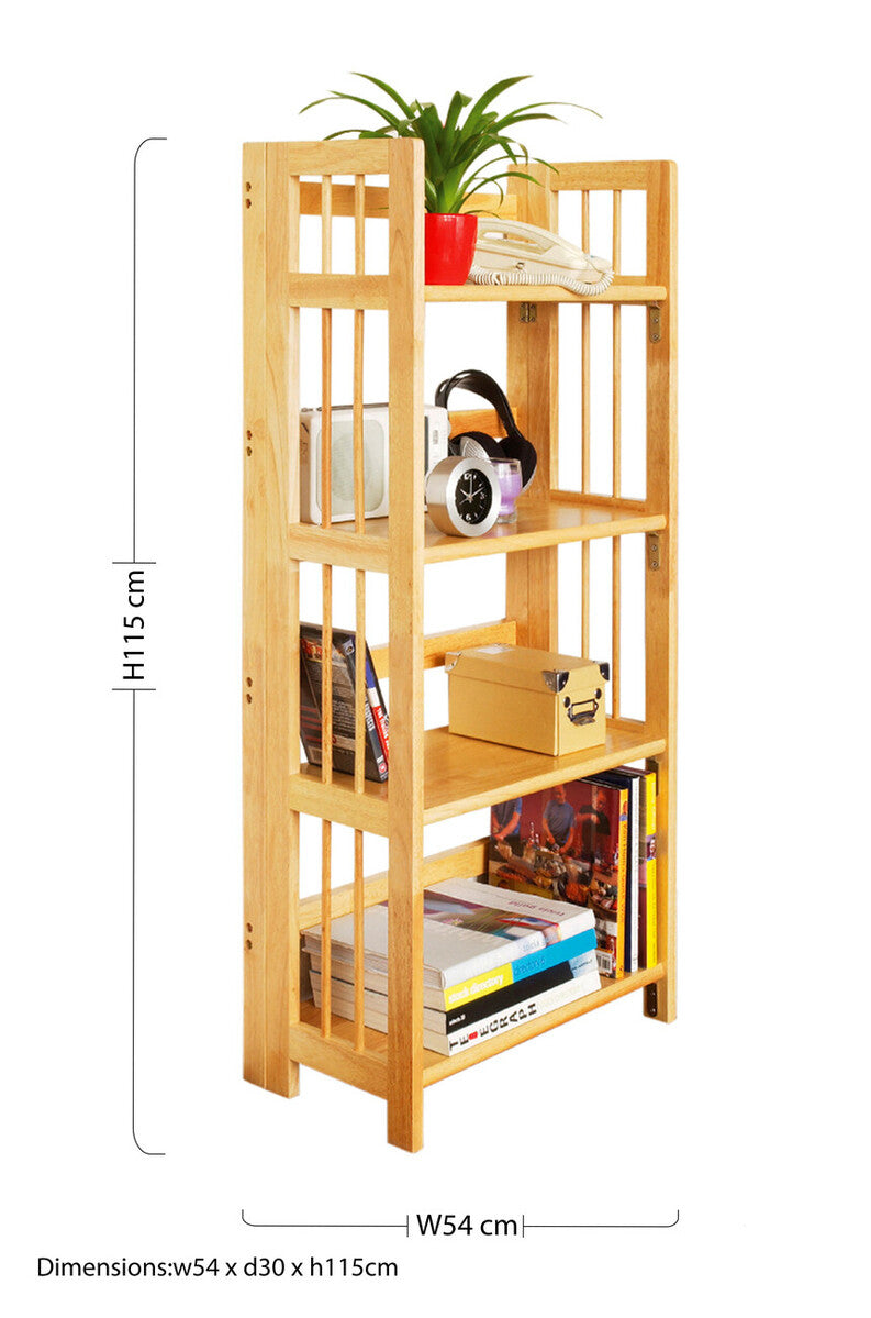 5 Tier Tropical Hevea Wood Shelf Unit | Heva