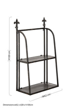2 Tier Black Metal | Wall Mountable Shelf Unit