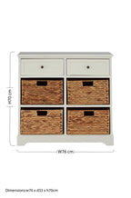 Ivory 2 Drawer 4 Baskets Cabinet | Vermont