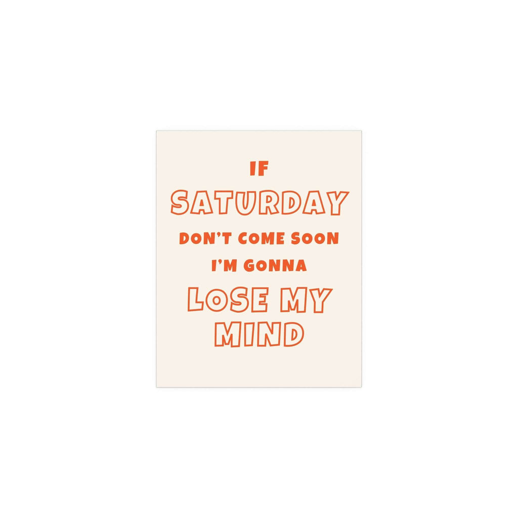 Sam Fender - Saturday (Off-white + Orange)