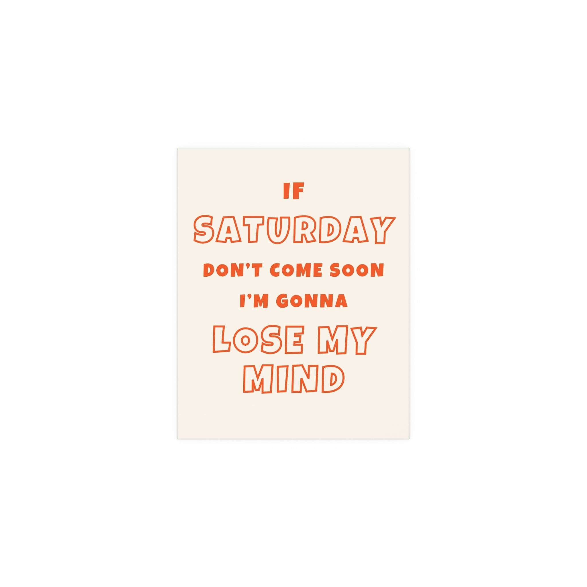 Sam Fender - Saturday (Off-white + Orange)