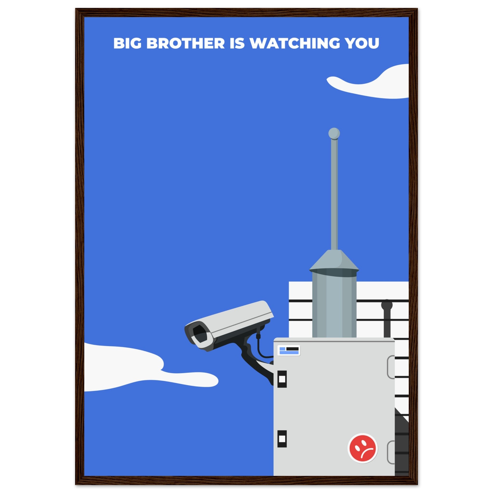 'Big Brother Is Watching You' - Premium Matte Paper Wooden Framed Poster