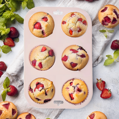 Pastel Pink 6 Cup Muffin Mould | Zing