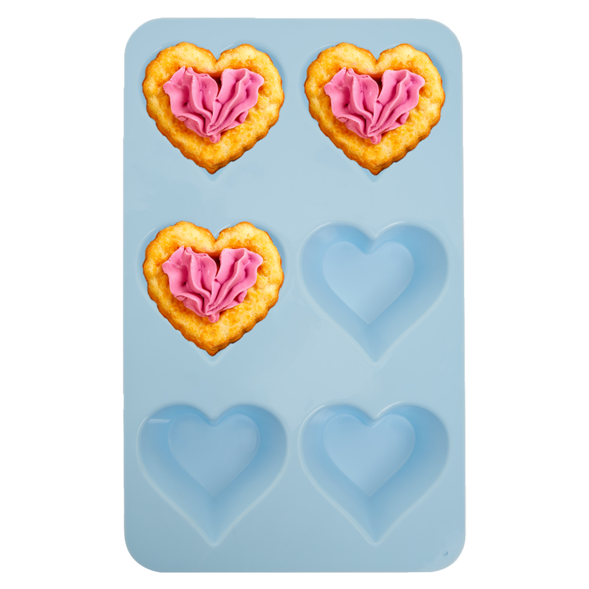 Pastel Blue Heart Shape Cake Mould | Zing